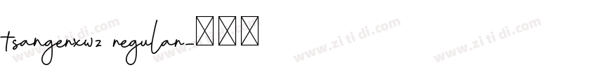 tsangerxwz regular字体转换